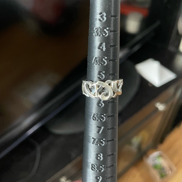 Tiffany and Co. 925 Silver Heart Pendant Necklace Paloma Picasso and 3heart ring - Picture 10 of 12